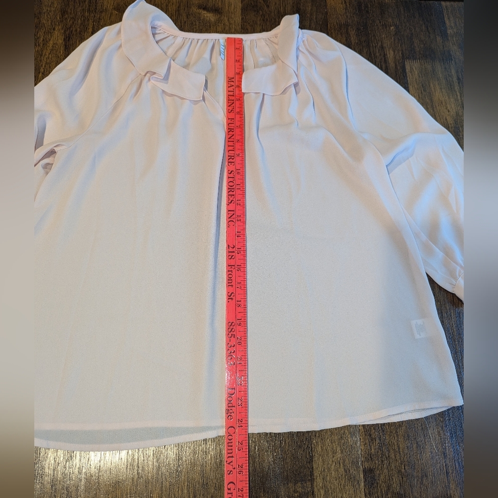 Elle Blush Ruffle Blouse - Picture 6 of 7